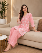 NIHARA Premium Embroidered Ethnic Wear Co-ord Set