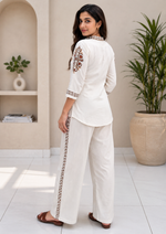 NIHARA Premium Floral Threadwork Co-ord Set