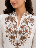 NIHARA Premium Floral Threadwork Co-ord Set