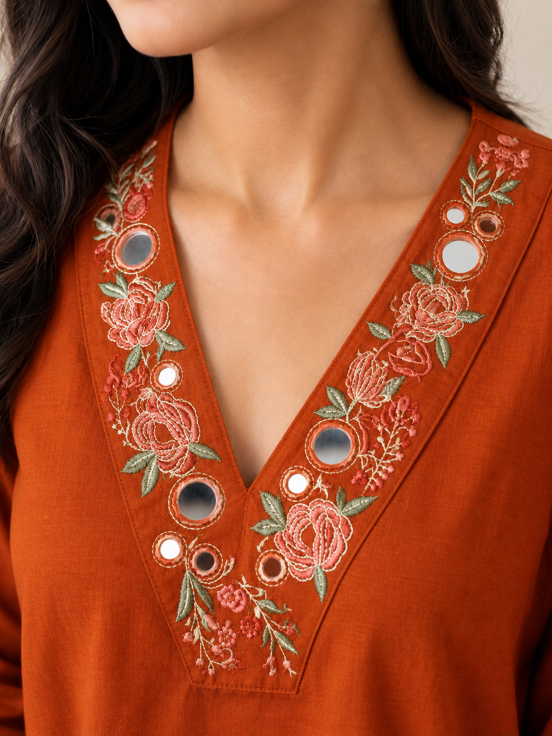 Fuchsia Mirror Kurta Set Kurta set