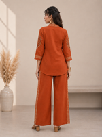 NIHARA Premium Floral Threadwork Co-ord Set