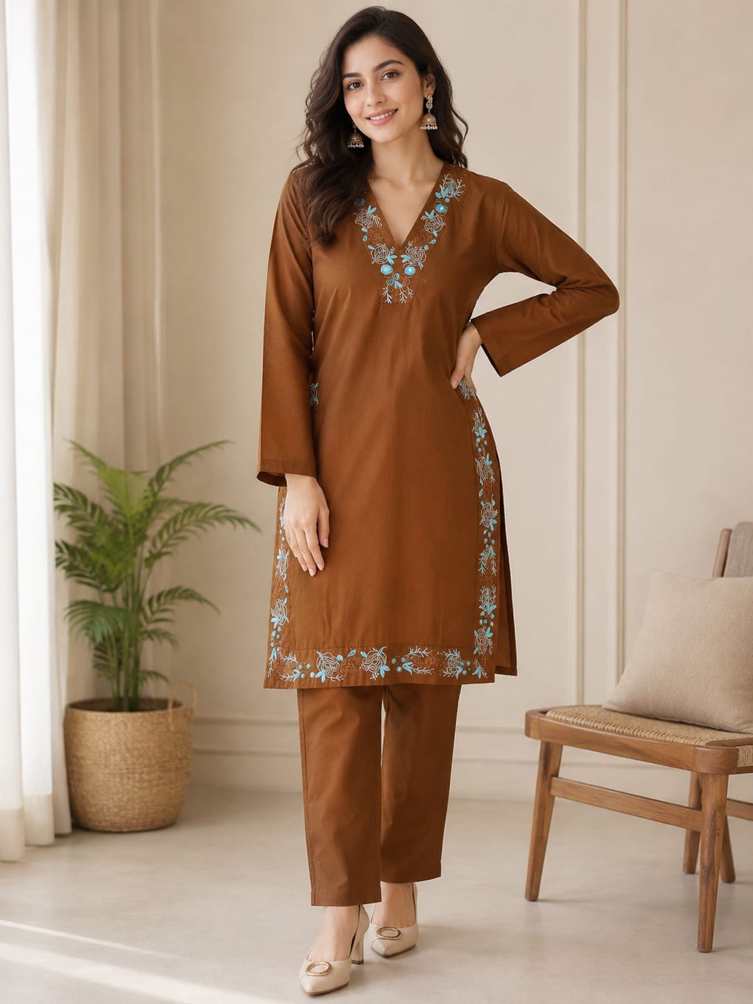 Fuchsia Mirror Kurta Set Kurta set