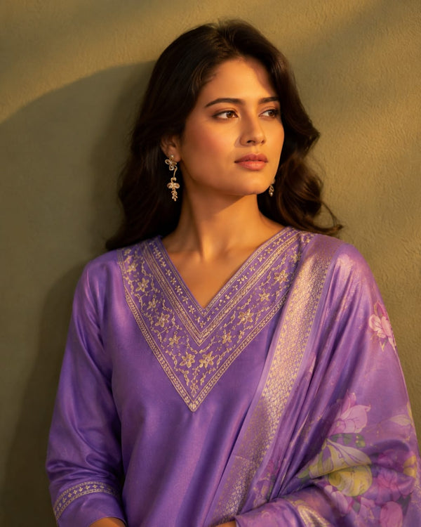 Royal Purple Kurta Set
